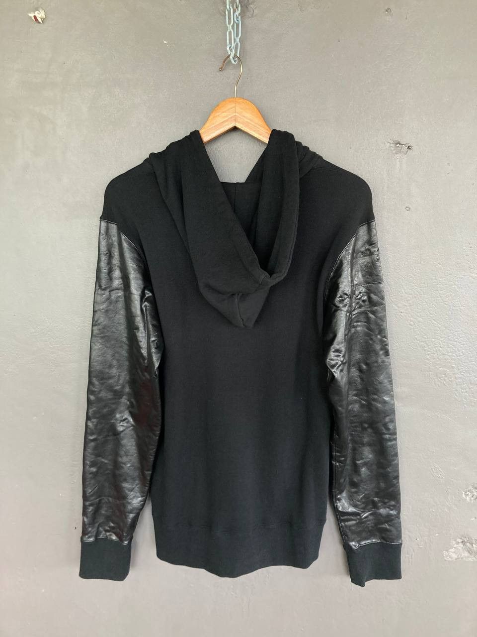 Maison MIHARA YASUHIRO MMY Faux Leather Sleeves Hoodie Size US M / EU 48-50 / 2 - 2 Thumbnail