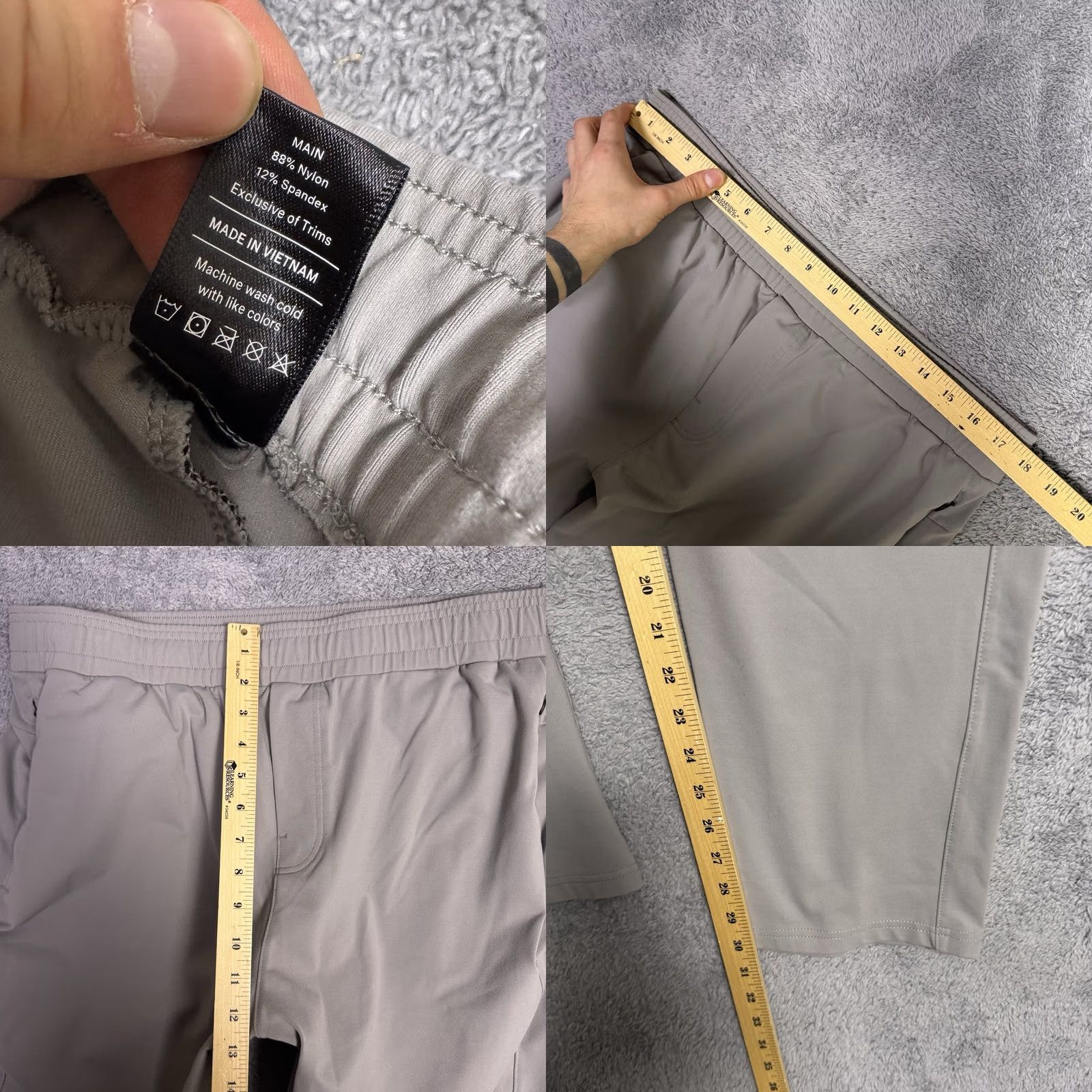 Vintage Public Rec Daymaker Pants Men 38x32 Gray Joggers Casual Workwear Knit Stretch Pockets Drawstring Size US 38 / EU 54 - 8 Thumbnail