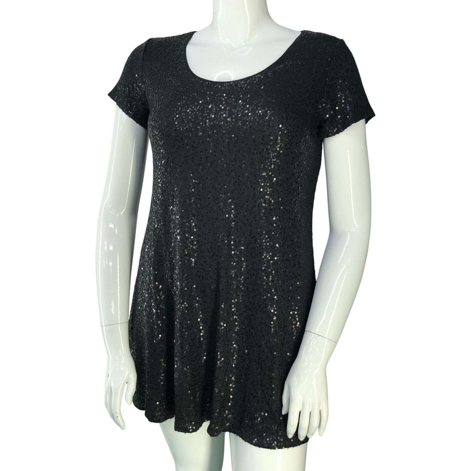 Eileen Fisher Eileen Fisher Size M Dress Silk Sequin T Shirt Short Sleeve Size M / US 6-8 / IT 42-44 - 2 Thumbnail