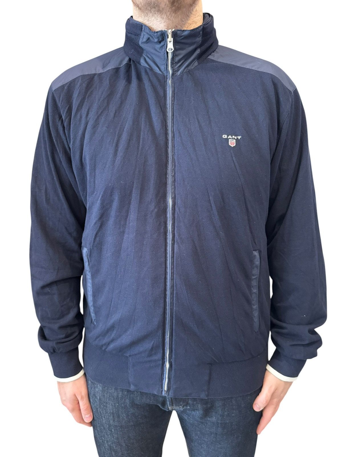 Gant GANT Reversible Wool Full Zip Bomber Jacket 2XL XXL Size US XXL / EU 58 / 5 - 1 Thumbnail