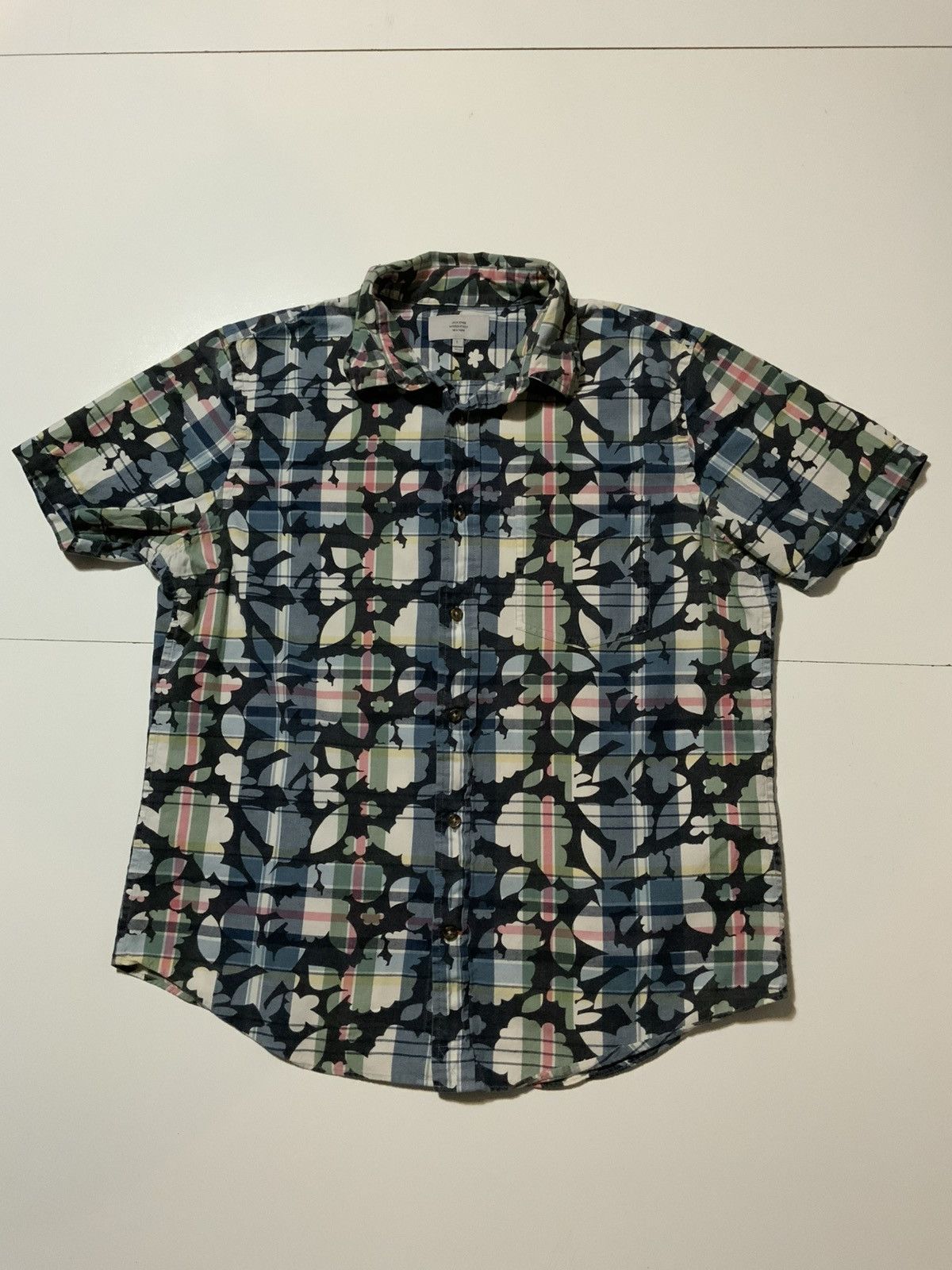 Jack Spade Jack Spade New York Plaid Hawaiian Floral S/S Button Shirt Size US L / EU 52-54 / 3 - 1 Thumbnail