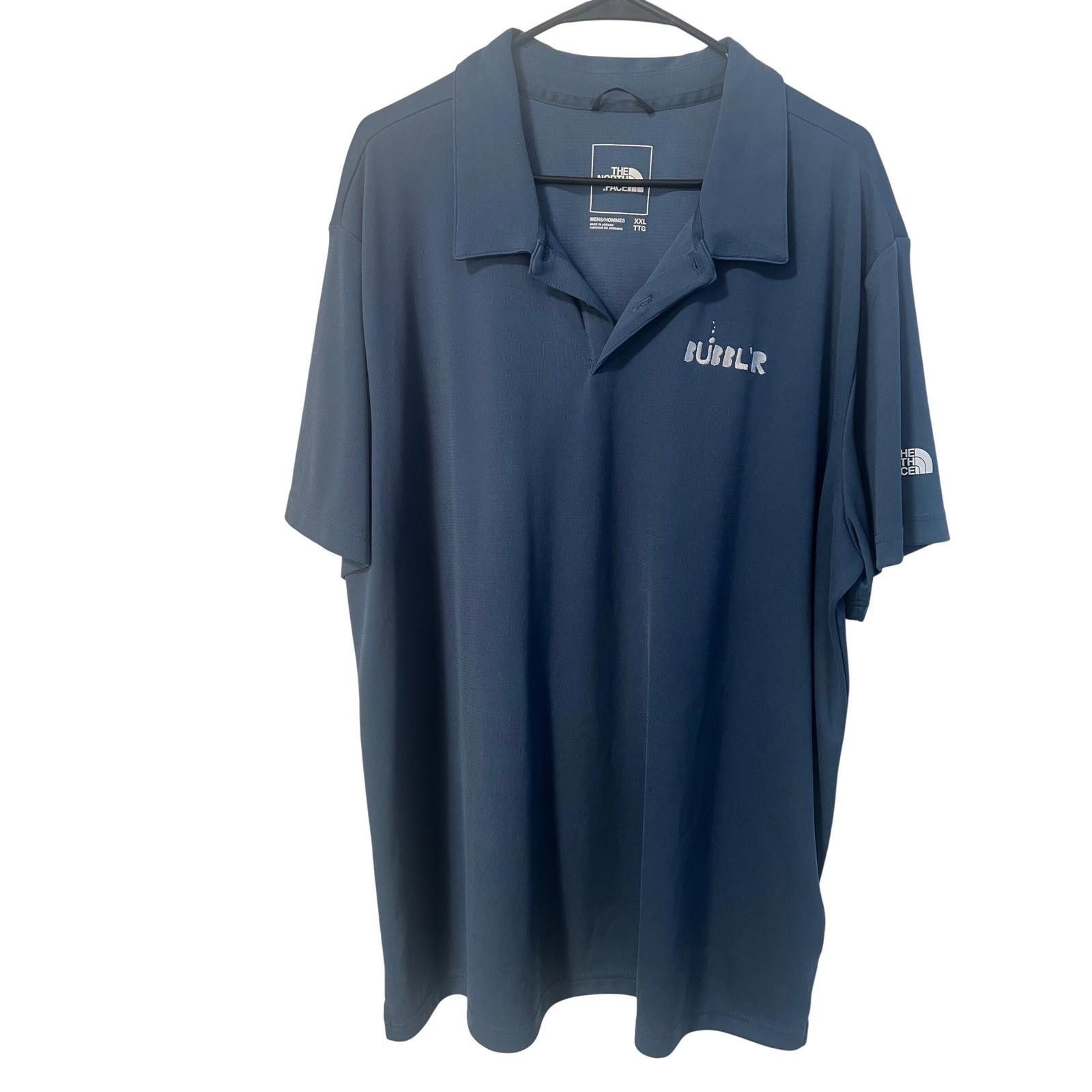 The North Face The North Face Mens Blue Bubblr Logo Polo Shirt XXL Size US XXL / EU 58 / 5 - 2 Thumbnail