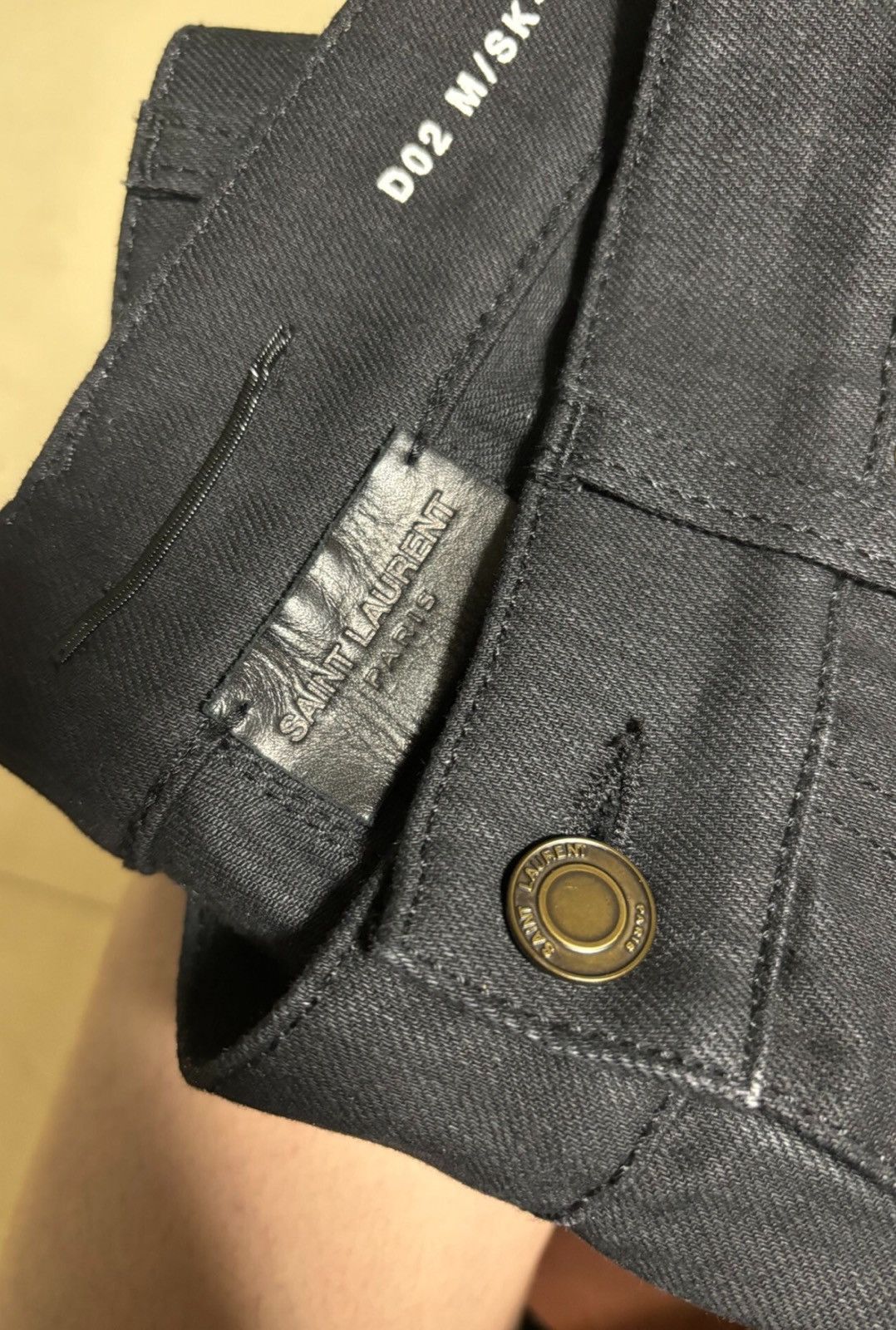 Saint Laurent Paris Saint Laurent SLP 2016FW D02 Black Slashed Destroyed Jeans Size US 30 / EU 46 - 2 Thumbnail