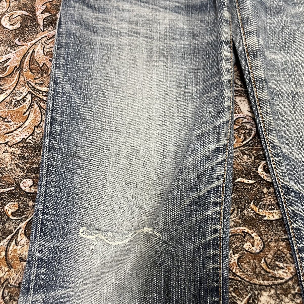Edwin 🔥Vintage Edwin Blue Trip Washed Ripped Distress Denim Jeans Size US 30 / EU 46 - 10 Thumbnail