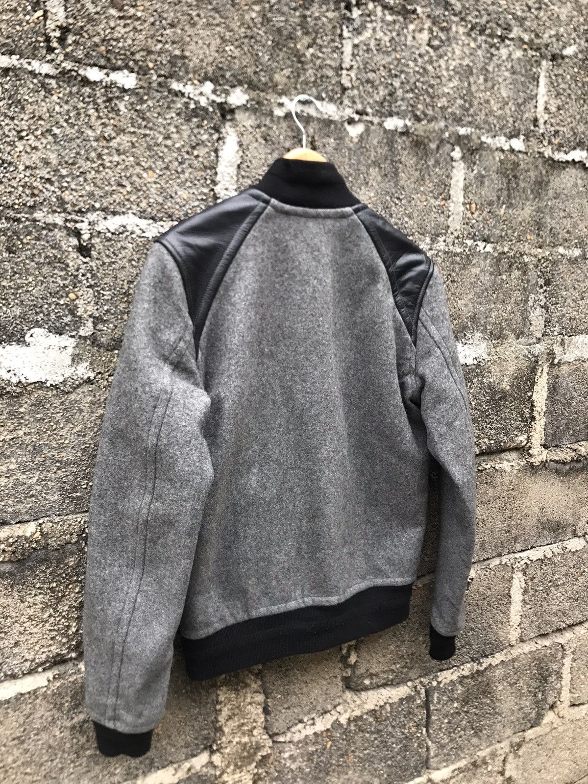 NANO universe 🔥Nano Universe Black Leather Button Varsity Jacket Size US S / EU 44-46 / 1 - 14 Thumbnail