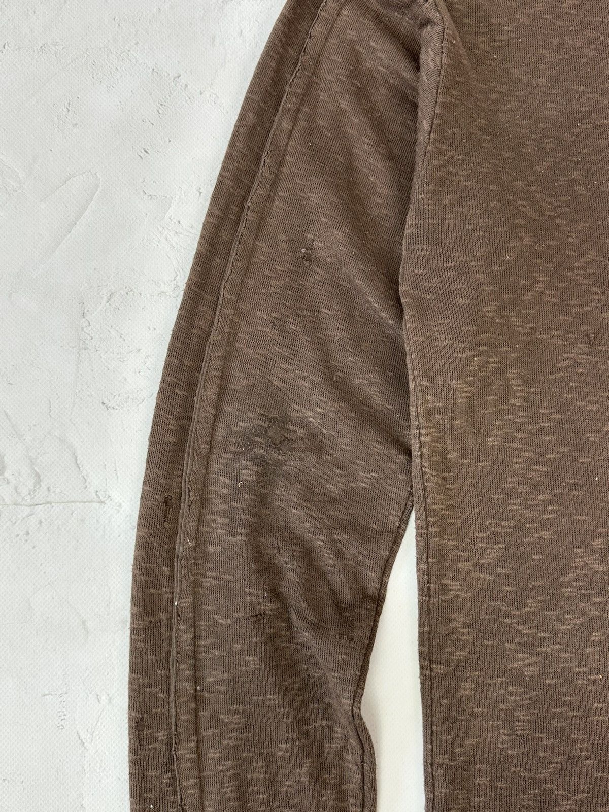 If Six Was Nine Y2K Vintage Religion Torn Distressed Brown Sweater Size US M / EU 48-50 / 2 - 14 Thumbnail