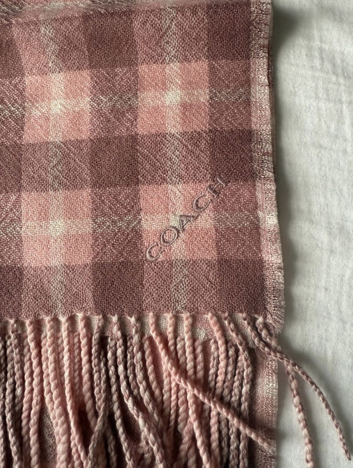 Coach Coach pink scarf double side Size ONE SIZE - 5 Thumbnail