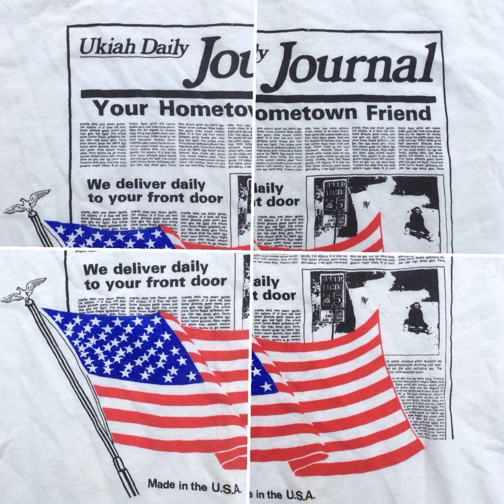 Hanes VINTAGE Hanes T-Shirt Graphic Tee White Short Sleeve S Made In USA American Flag Mens Size US S / EU 44-46 / 1 - 4 Thumbnail
