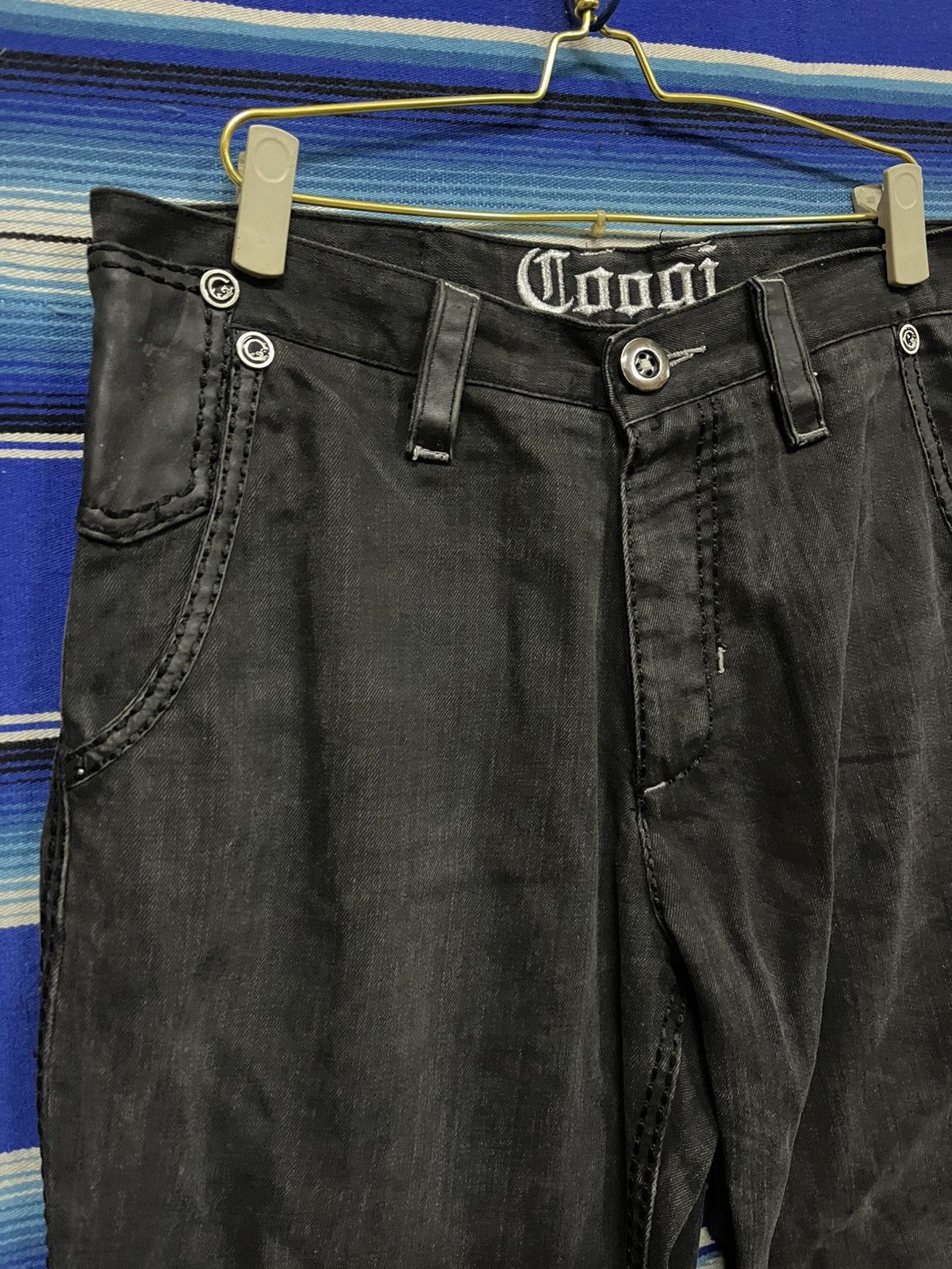 Vintage OFFER🔥Vintage Y2K GOOGI Black Jeans Hip Hop wear Size US 36 / EU 52 - 2 Thumbnail