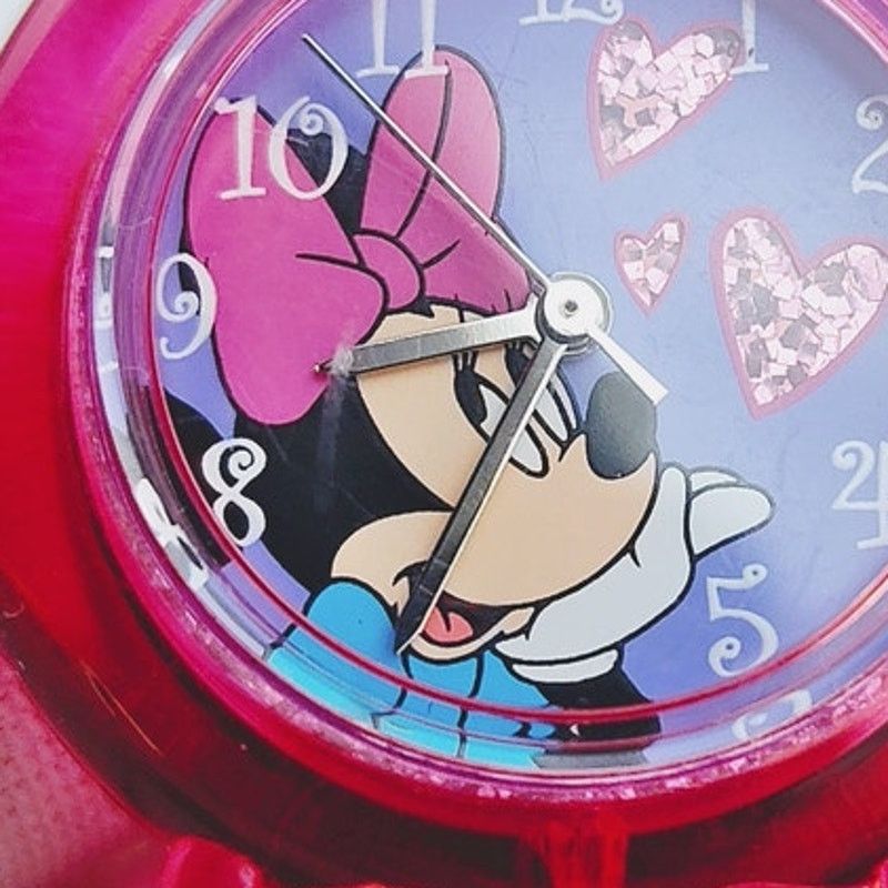 Disney Disney Minnie Mouse Red Plastic Watch with Hearts Size ONE SIZE - 2 Thumbnail