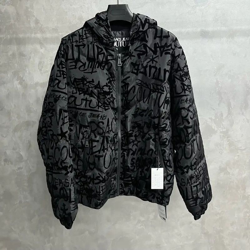 Versace Versace Black Hooded Puffer Jacket for Men 0089 Size US L / EU 52-54 / 3 - 1 Thumbnail