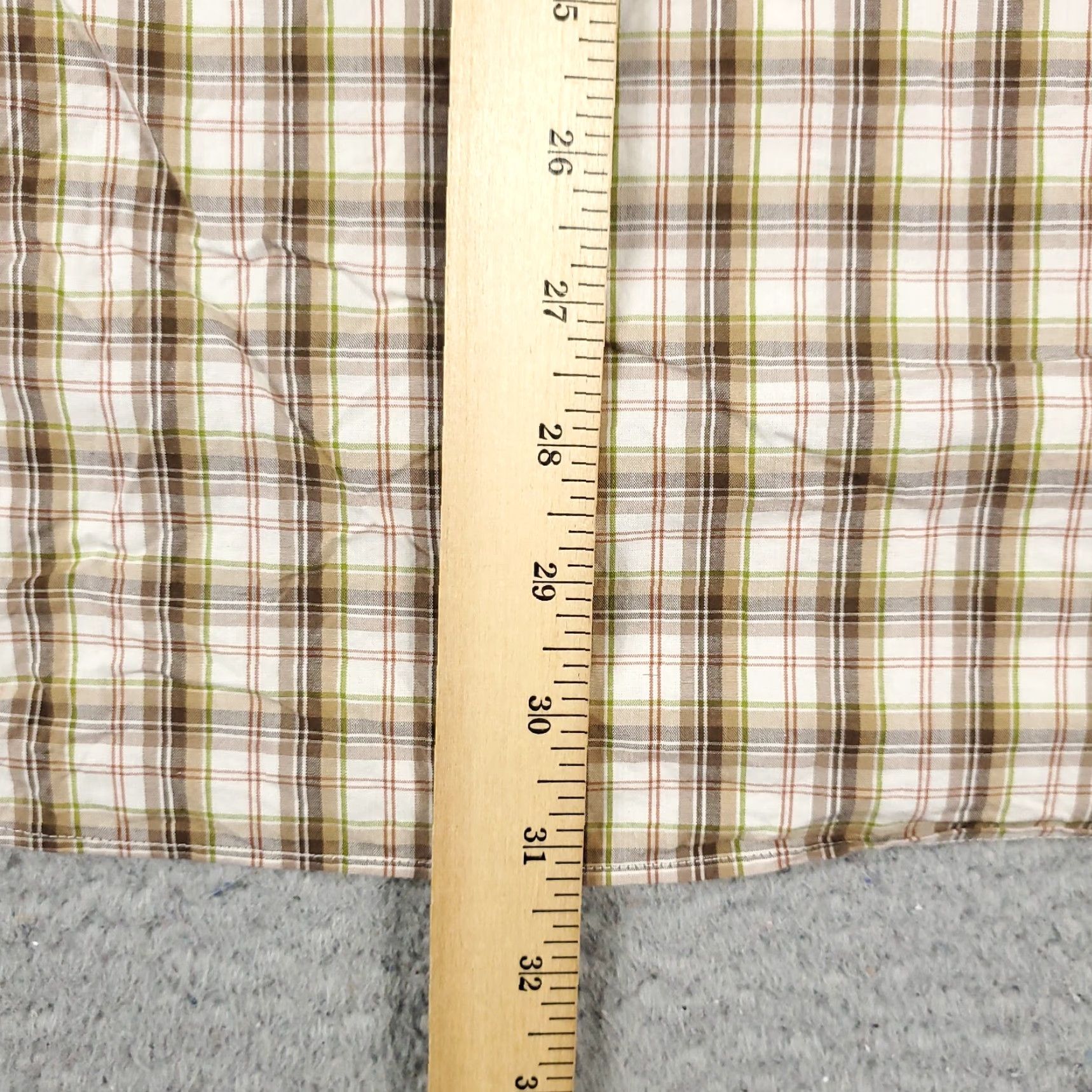 Tommy Hilfiger Tommy Hilfiger Shirt Mens Medium Beige Plaid Casual Button Up Long Sleeve Size US M / EU 48-50 / 2 - 4 Thumbnail