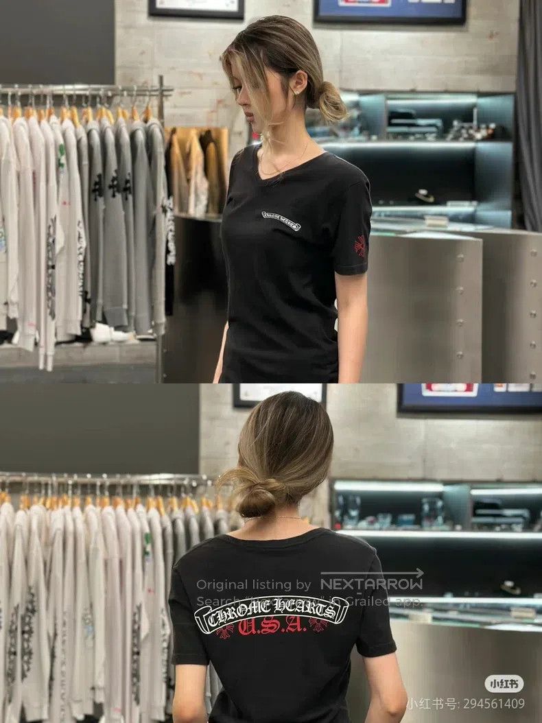 Chrome Hearts CHROME HEARTS Size M Scroll short sleeve t-shirt Size US M / EU 48-50 / 2 - 9 Thumbnail