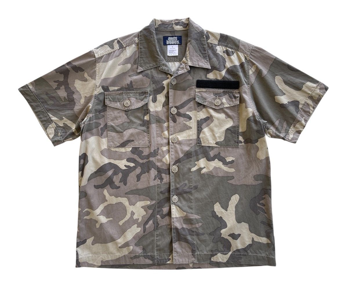 Japanese Brand Kosher Nuts And Bones Camo Skateboarding Shirt Size US XL / EU 56 / 4 - 2 Thumbnail