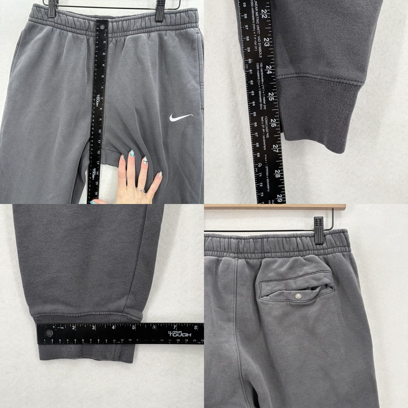 Nike Nike Pants Mens Medium Gray Fleece Joggers Sweatpants Athletic Gym Warm Up Size US 31 - 8 Thumbnail