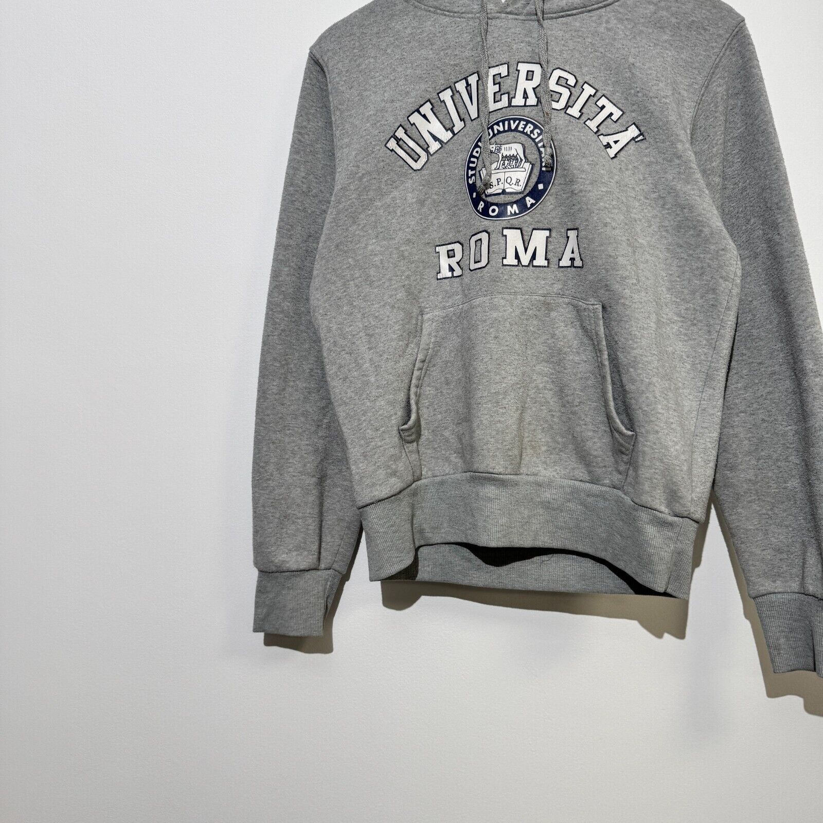 Vintage Vintage Unisex Gray Cotton Hoodie Size S University of Roma Size US S / EU 44-46 / 1 - 4 Thumbnail