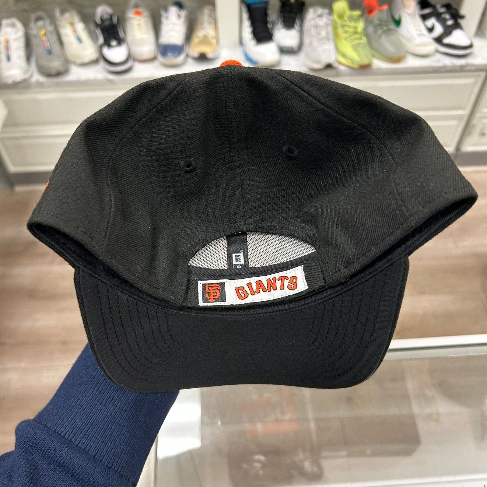 New Era San Francisco Giants SF Black Orange New Era Strap Back Hat Size ONE SIZE - 4 Thumbnail