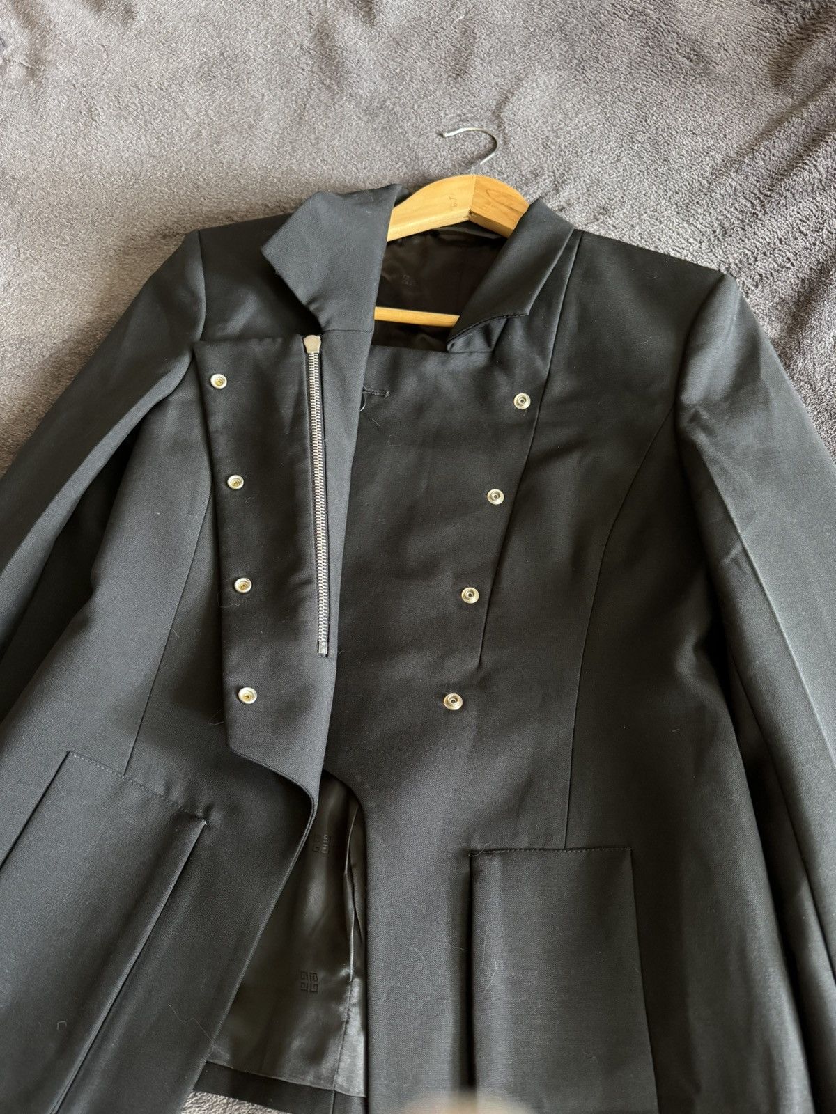 Givenchy Givenchy zip up woman's blazer jacket Avant-Garde Size XS / US 0-2 / IT 36-38 - 7 Thumbnail