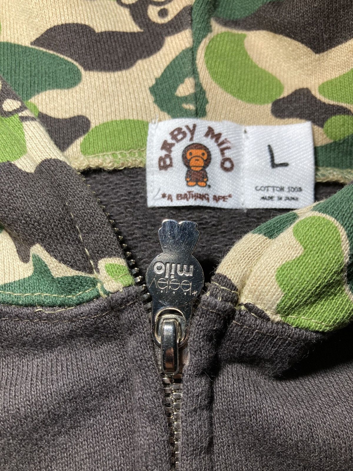 Bape 2008 Bape Baby Milo Camo Raglan Full Zip Multi 2000s Nigo Size US L / EU 52-54 / 3 - 8 Thumbnail