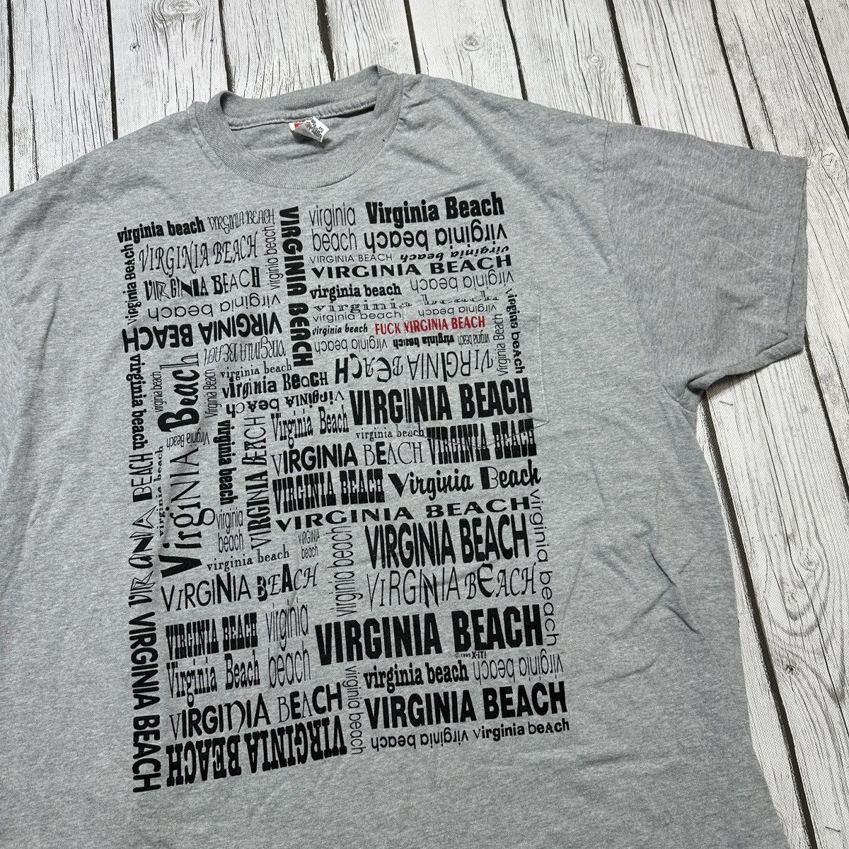 Hanes × Vintage Vintage Fuck Virginia Beach tee Size US XL / EU 56 / 4 - 3 Thumbnail