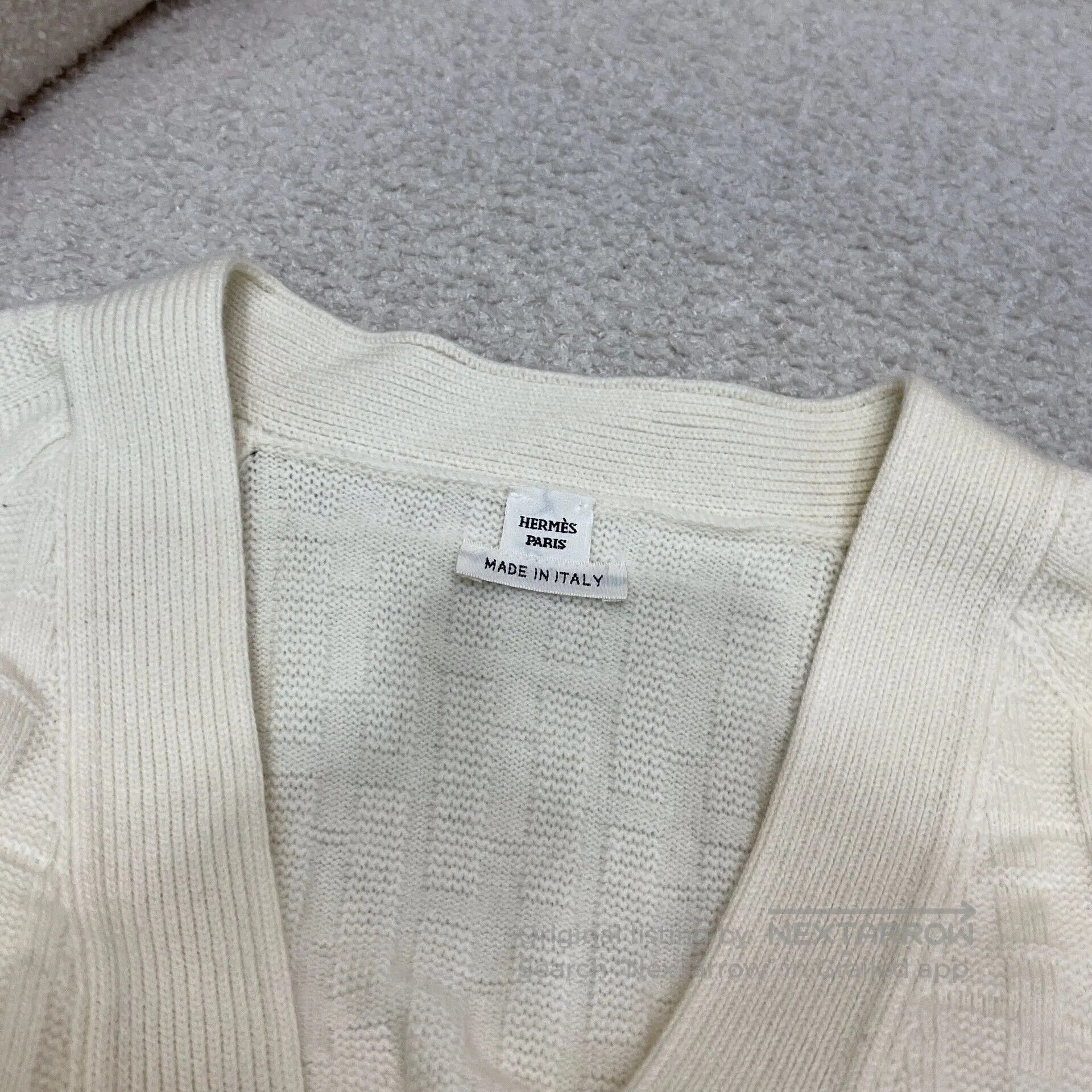Hermes Hermes 23SS White Knit Cardigan Size36. Size US S / EU 44-46 / 1 - 5 Thumbnail