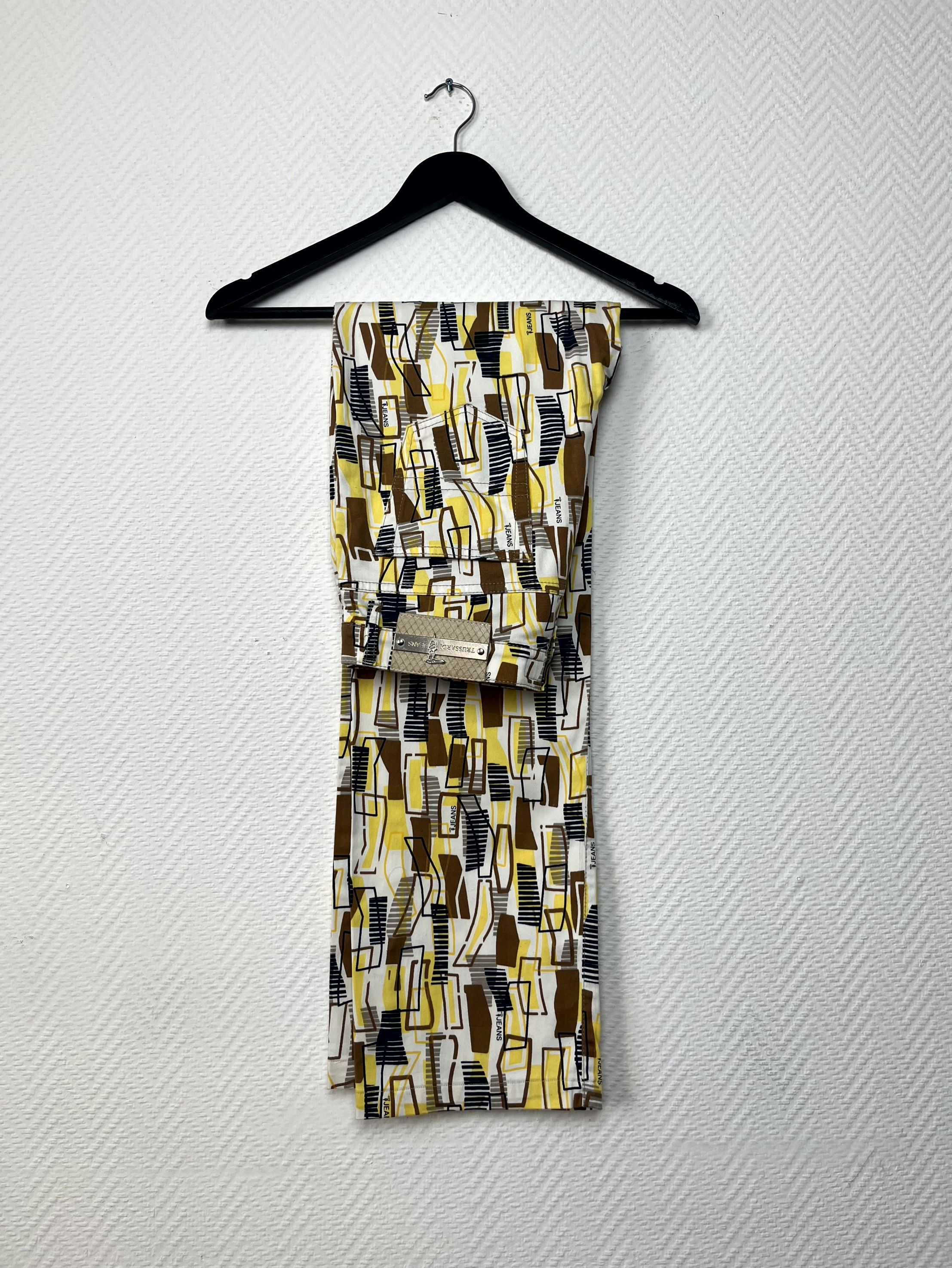 Trussardi Y2K Trussardi Abstract Geometric Pants Yellow Jeans Size 30 Size 30" / US 8 / IT 44 - 12 Thumbnail
