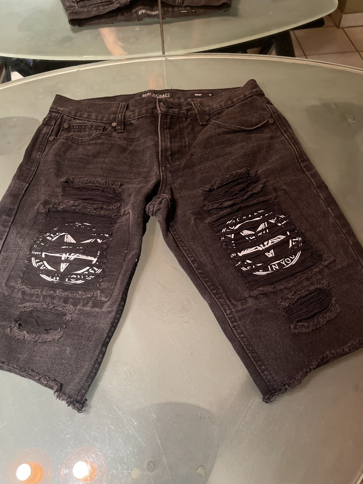 Other Black Craft Distressed Shorts Size US 30 / EU 46 - 1 Thumbnail
