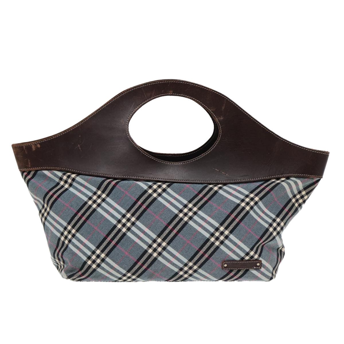 Burberry Plaid Blue Canvas Handbag (Pre-Owned) Size ONE SIZE - 1 Thumbnail