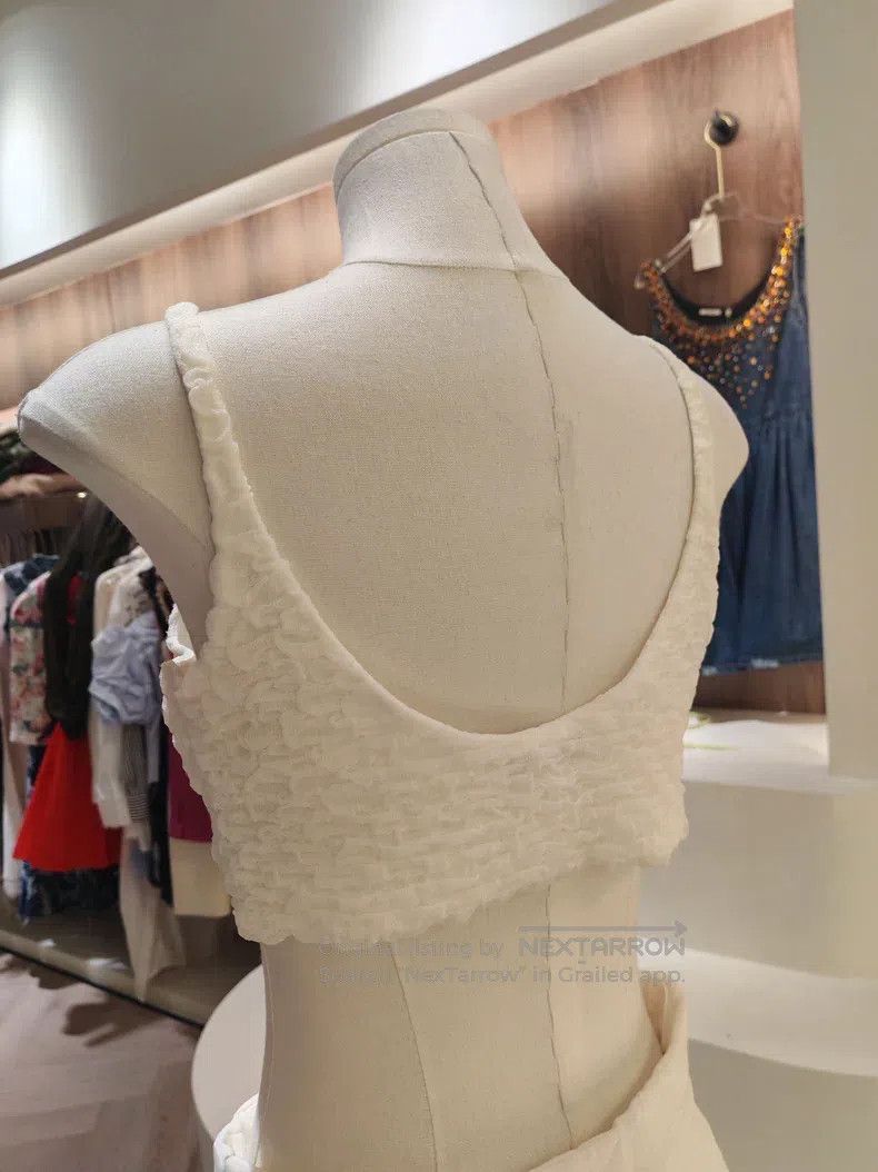 Fendi Fendi White Textured Knit Tube Top Size XS / US 0-2 / IT 36-38 - 2 Thumbnail