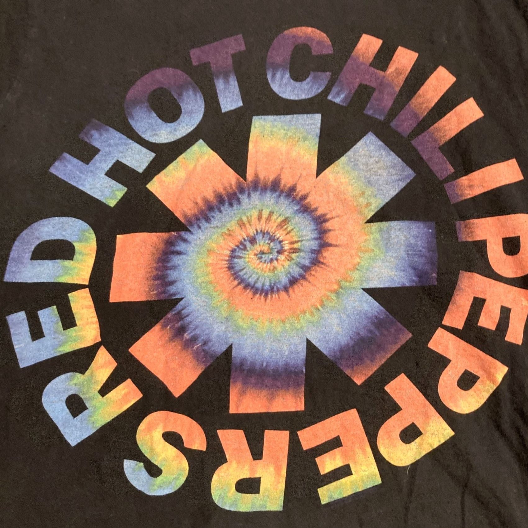 Vintage VINTAGE Red Hot Chili Peppers Graphic Band T Shirt Tie Dye Logo Adult Size Medium Black Mens Short Sleeve Crew Neck Cotton Logo Music Band M Size US M / EU 48-50 / 2 - 2 Thumbnail