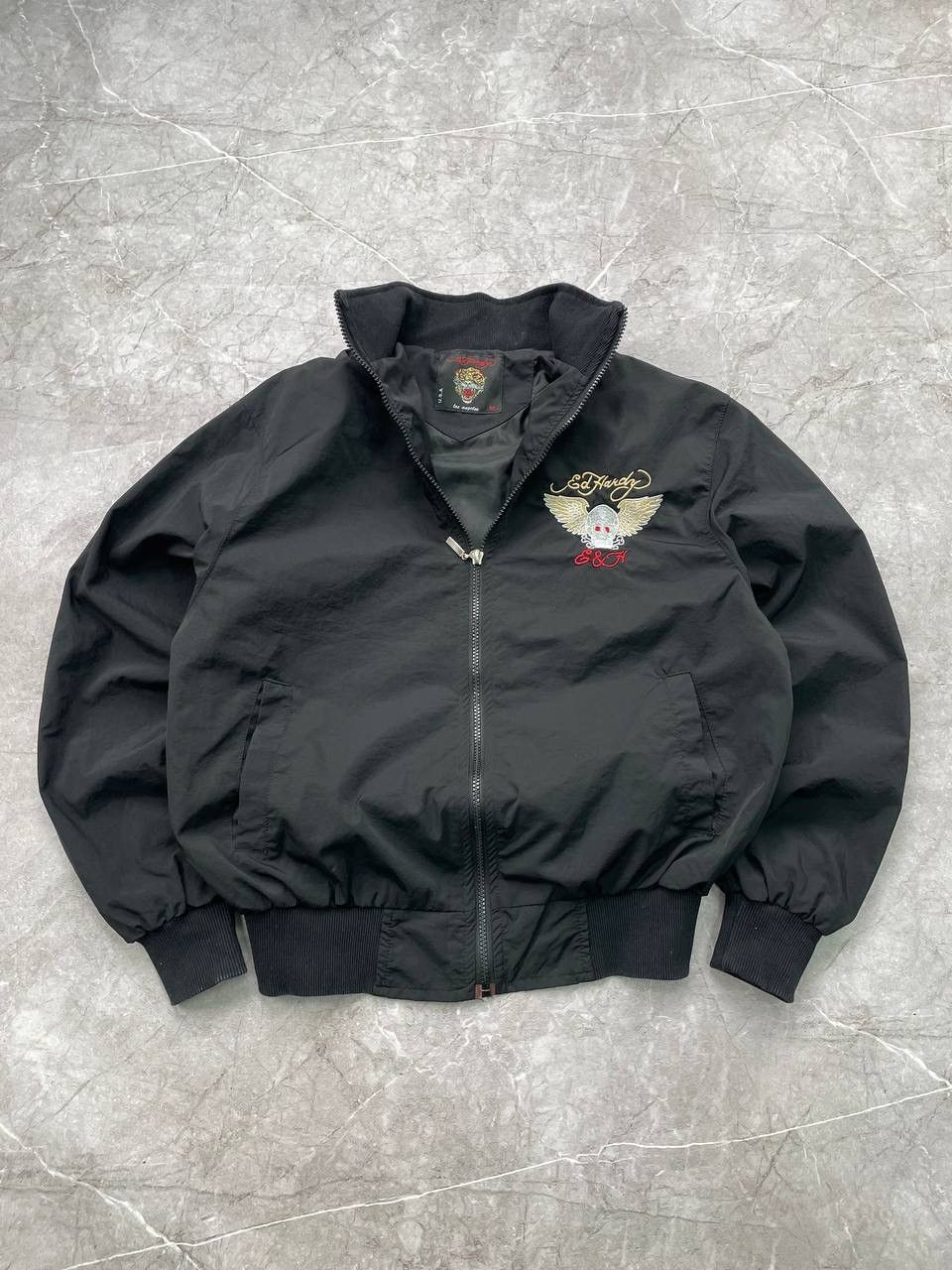 Christian Audigier × Ed Hardy Vintage Ed Hardy Christian Audigier Nylon Varsity Jacket Size US M / EU 48-50 / 2 - 2 Thumbnail