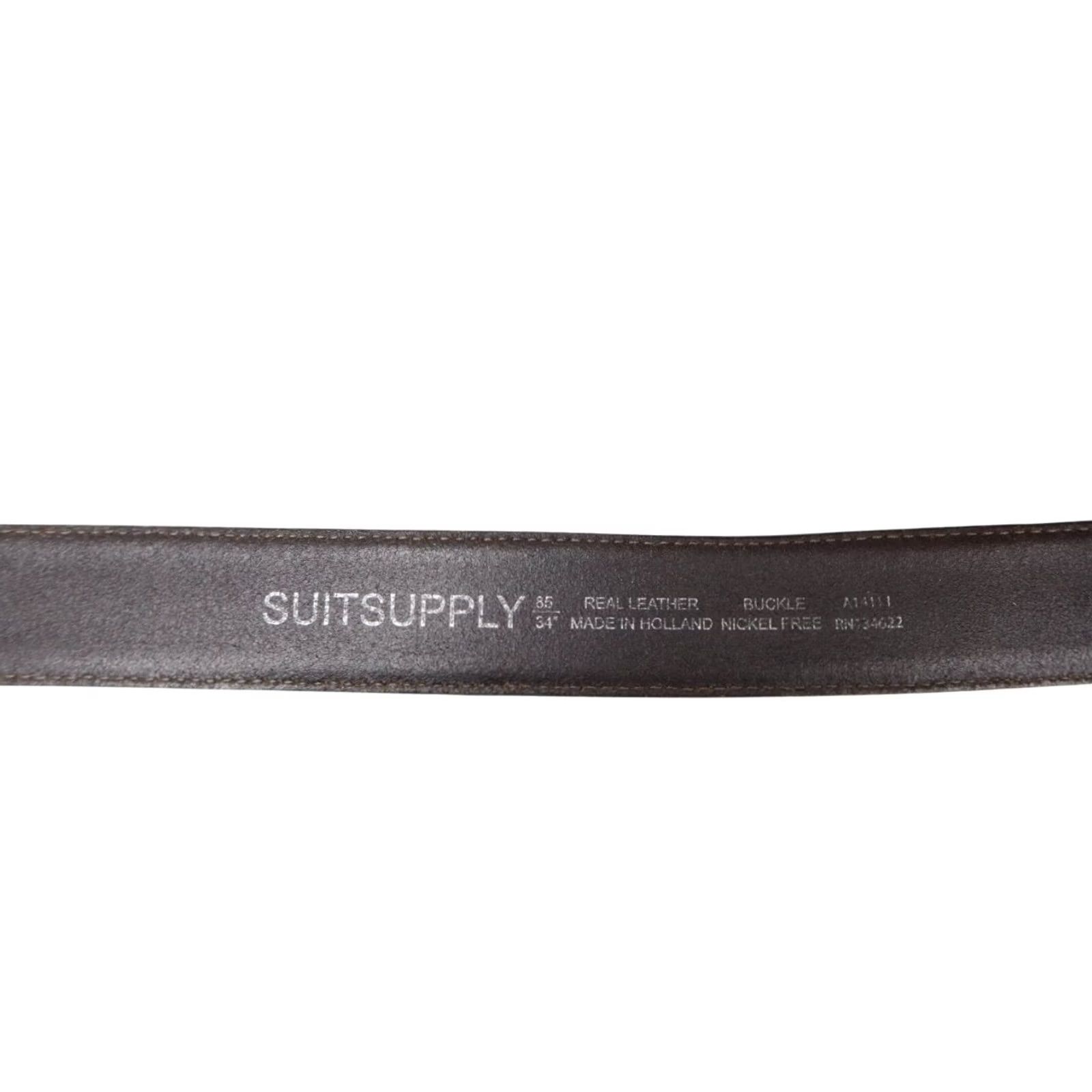 Suitsupply Suitsupply Belt Men's 85/34 Dark Brown Leather Buckle Nickel Free Belt Men's Brown Leather Buckle Nickel Free 85/34 Mens Belt Size ONE SIZE - 6 Thumbnail