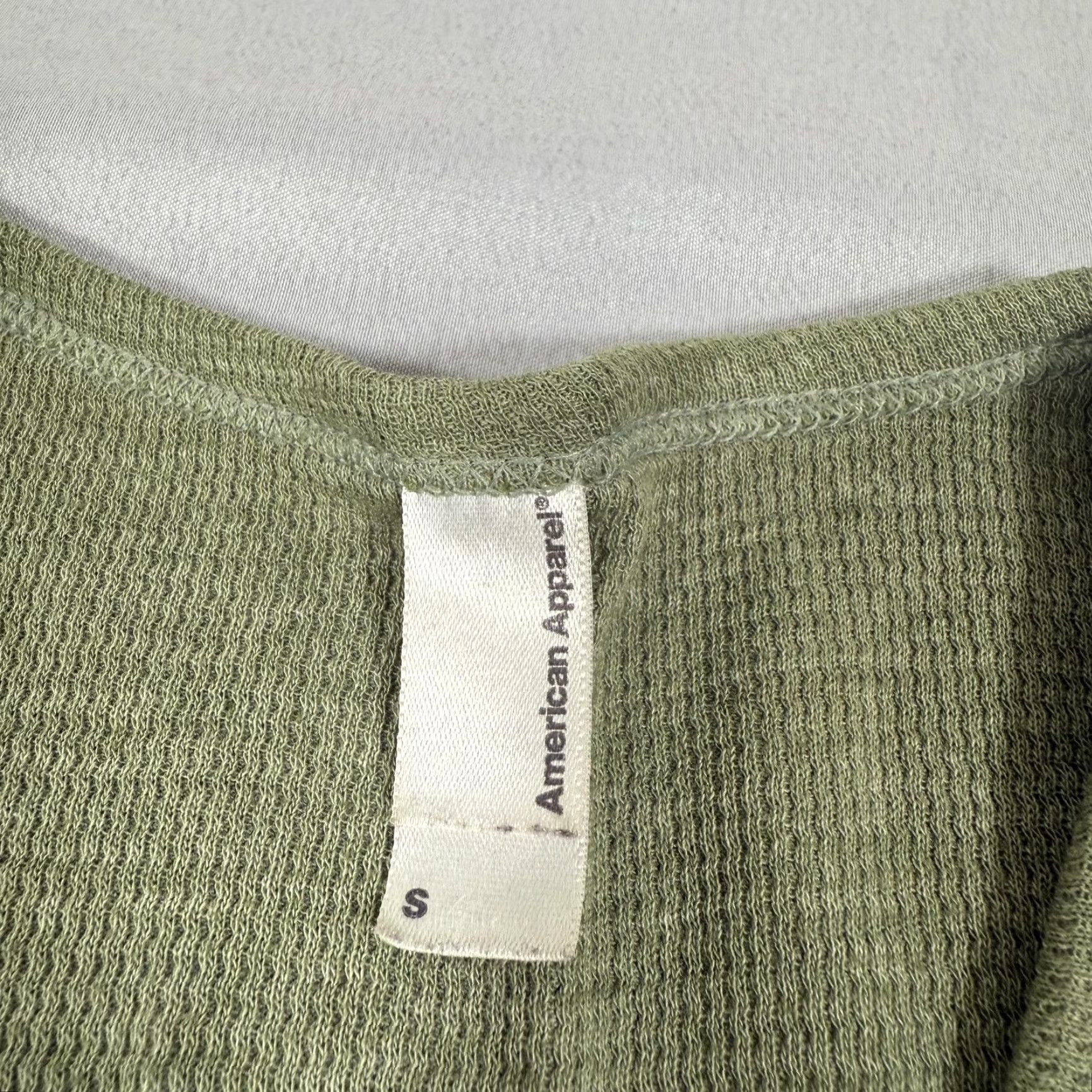 American Apparel American Apparel Shirt Men Small Green Thermal Henley T-Shirt Size US S / EU 44-46 / 1 - 7 Thumbnail