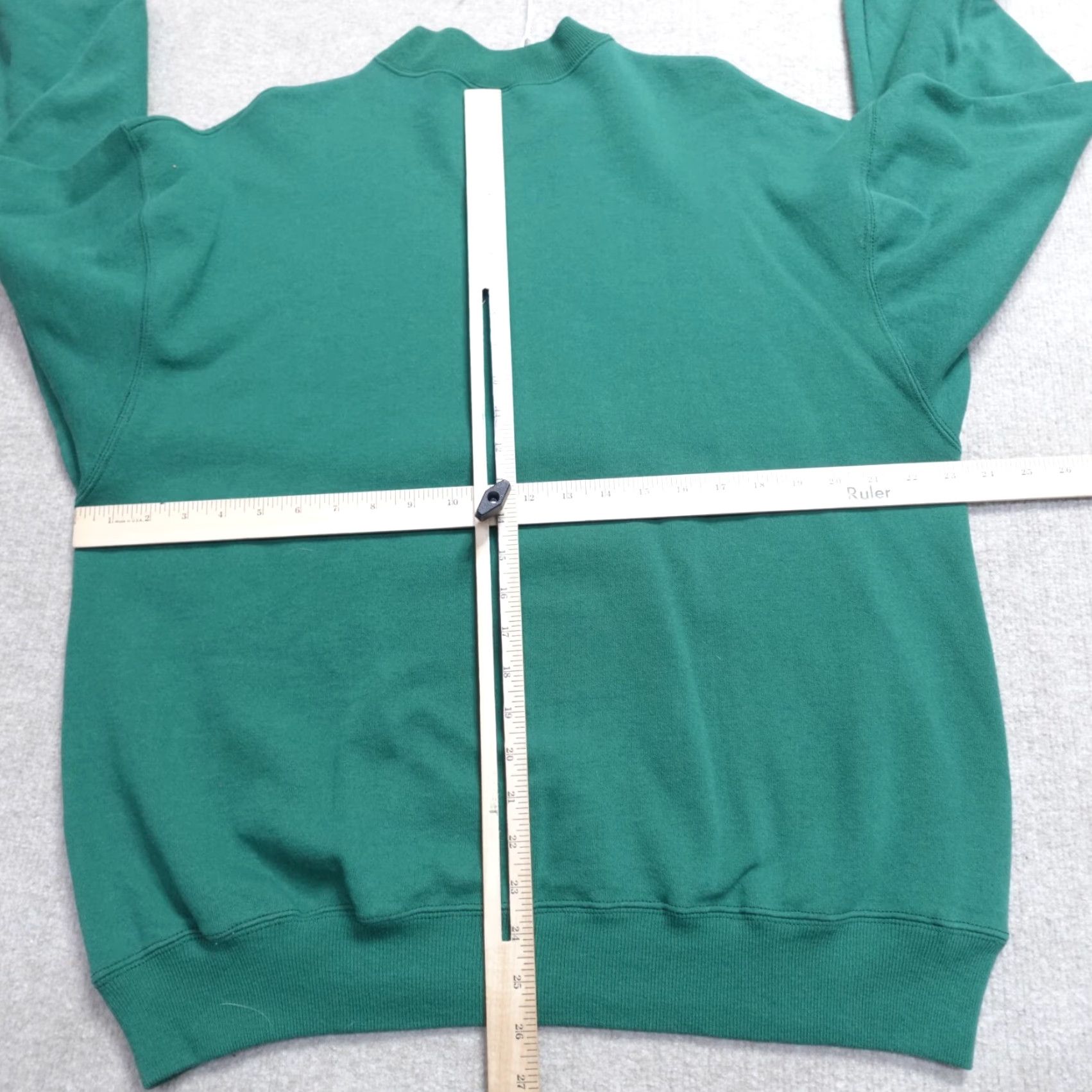 Vintage VINTAGE American Vintage Sweatshirt XL Green Men Pullover 50/50 Hanes Little Ferry 90s Size US XL / EU 56 / 4 - 4 Thumbnail