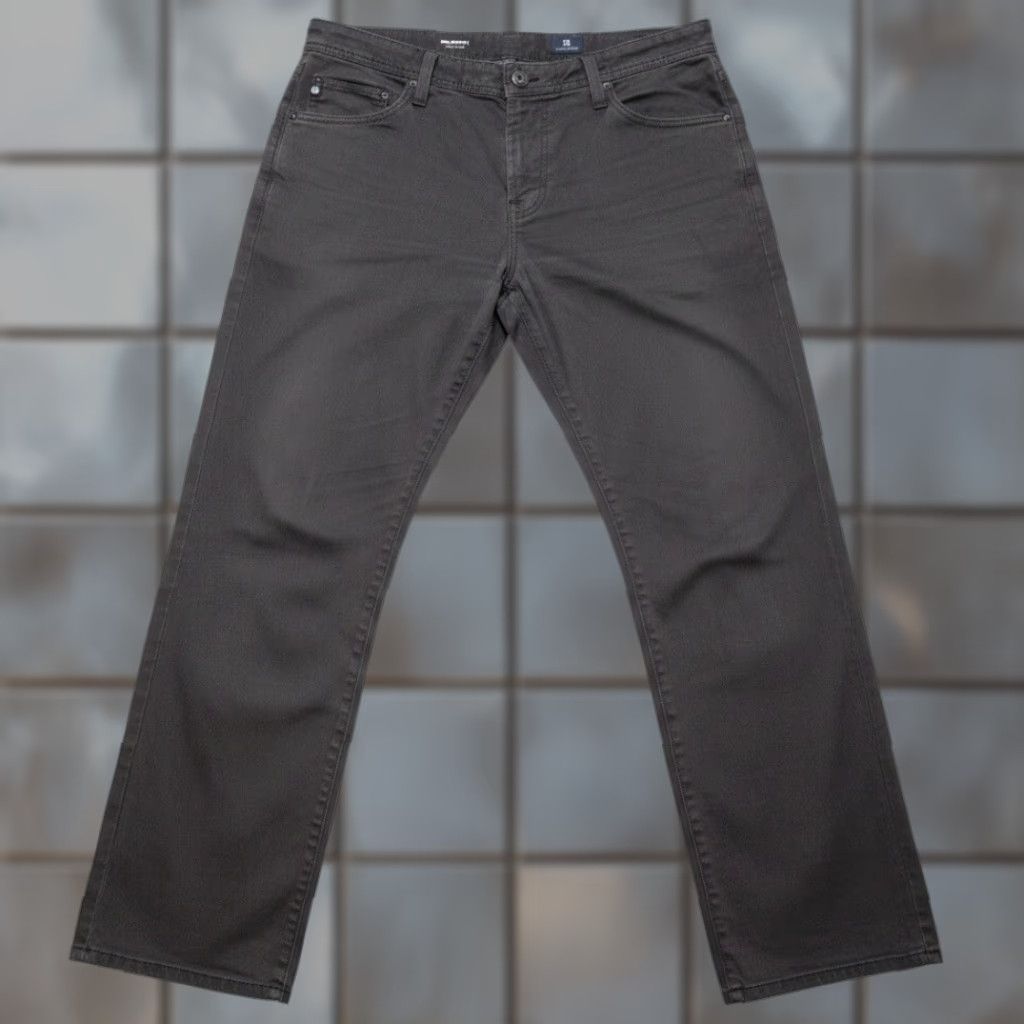 AG Adriano Goldschmied The Everett Slim Straight Leg Jeans Grey Mens 36x32