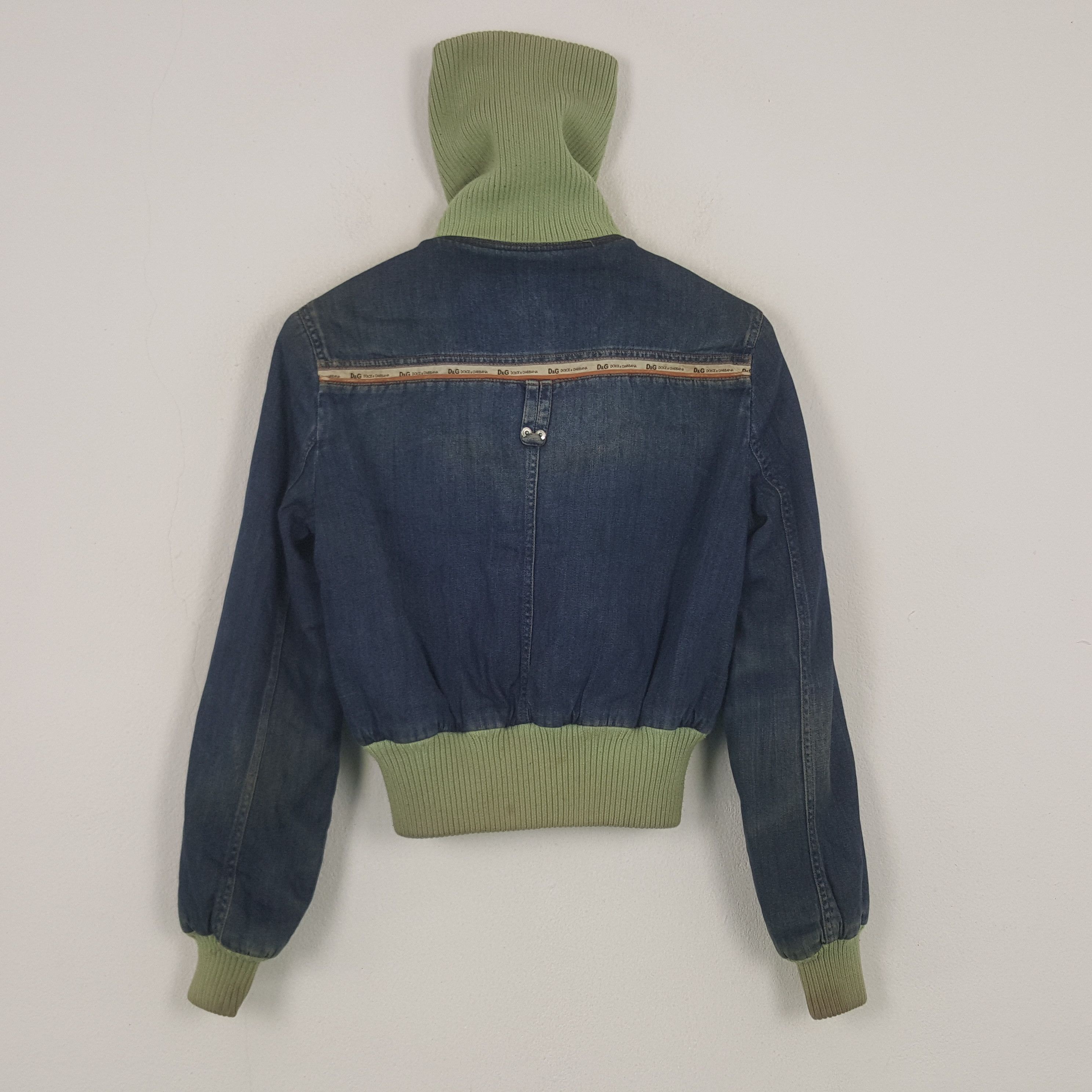 Dolce & Gabbana Vintage Dolce & Gabbana Denim Zipper Turtleneck Jacket Size S / US 4 / IT 40 - 3 Thumbnail