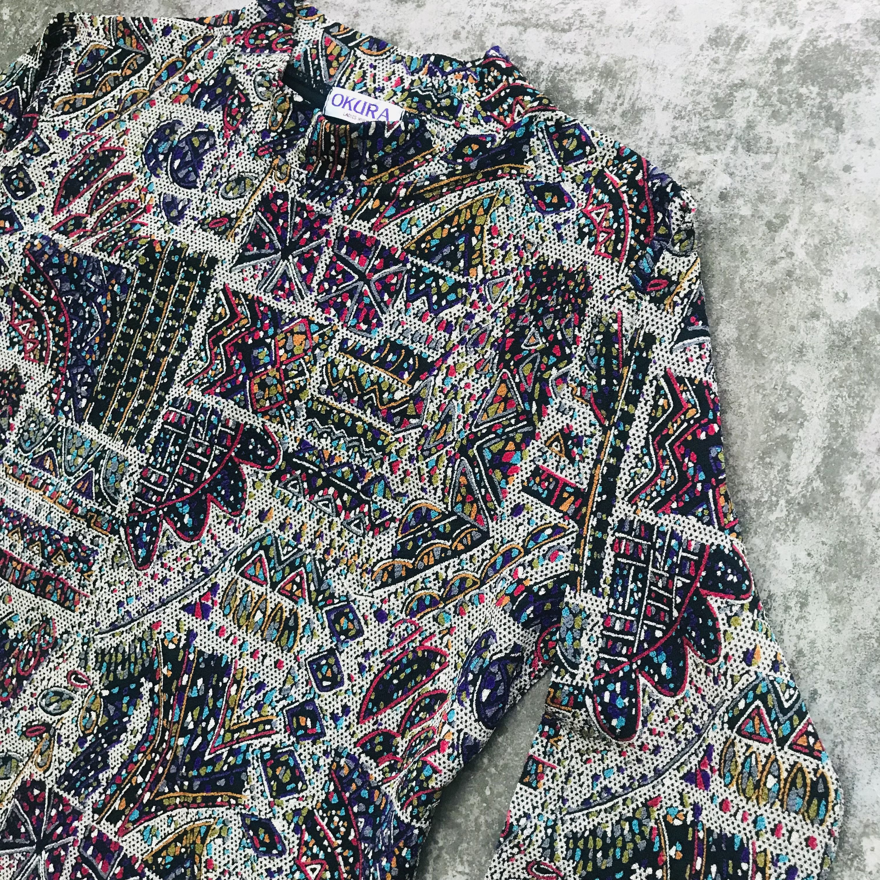 Vintage Vaporwave U Mock Neck Longsleeve Size L / US 10 / IT 46 - 2 Thumbnail