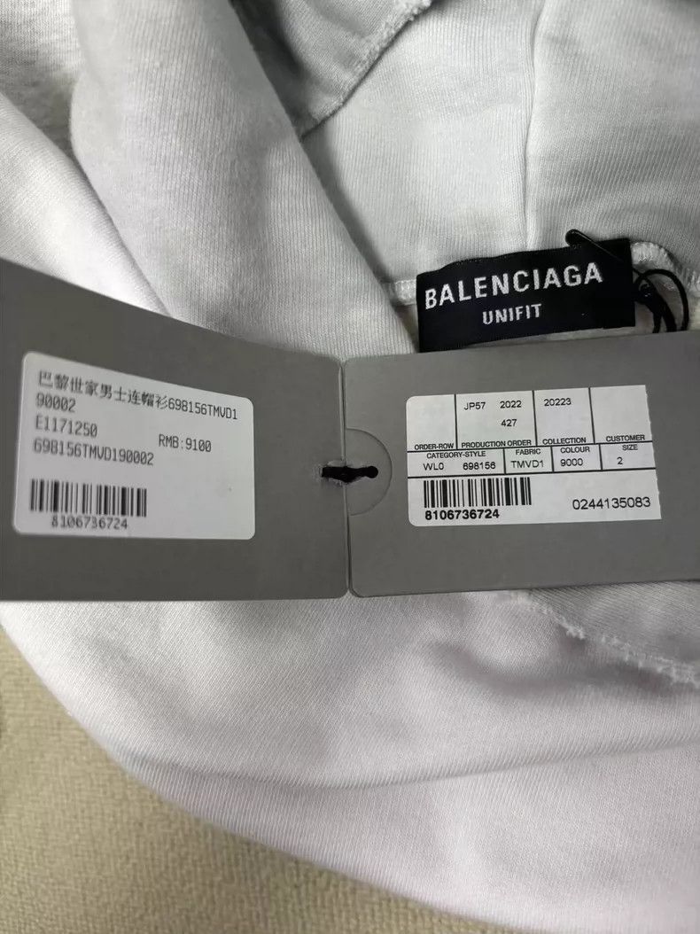 Balenciaga Balenciaga Upside-down letter-print pullover hoodie Size US M / EU 48-50 / 2 - 5 Thumbnail