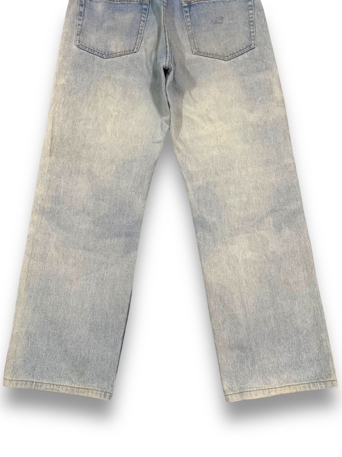 Hanes Vintage 80s Hanes Blue Wash Baggy Distressed Jeans Size US 32 / EU 48 - 15 Thumbnail
