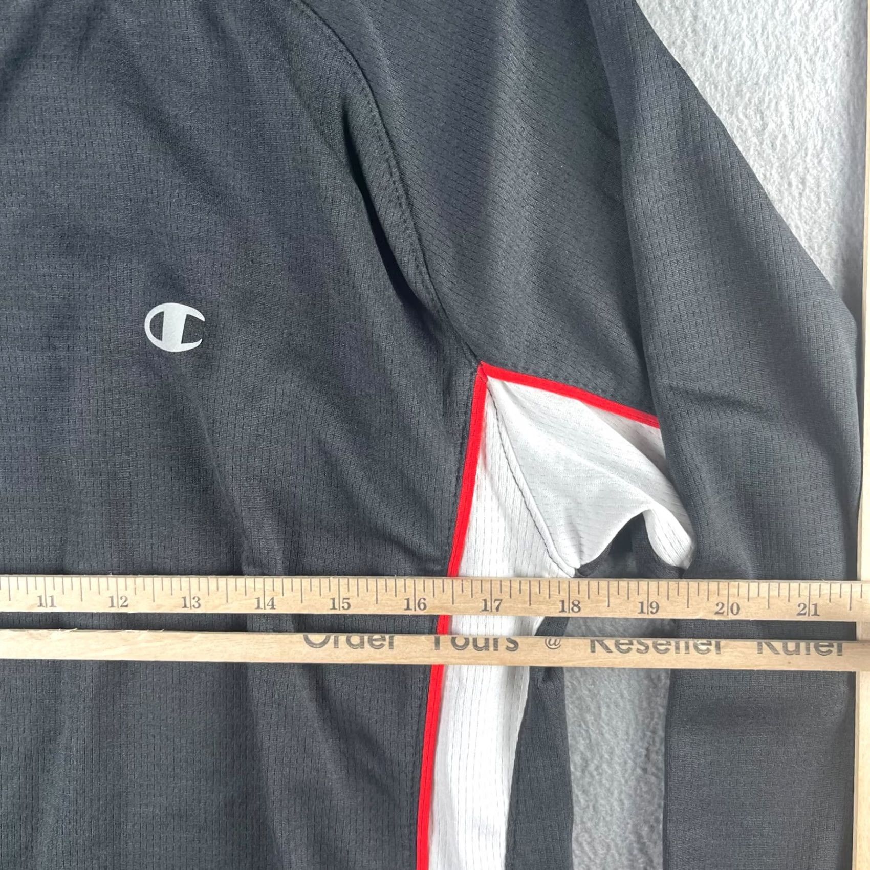 Champion Champion Pullover Long Sleeve T Shirt Mens Large Black Lightweight Workout EPOC Size US L / EU 52-54 / 3 - 5 Thumbnail