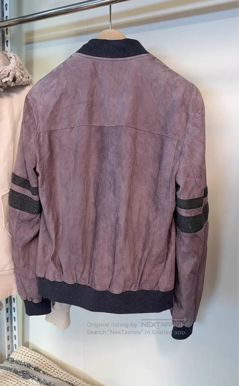 Brunello Cucinelli Brunello Cucinelli Suede Baseball Jacket Leather Coat Size XS / US 0-2 / IT 36-38 - 5 Thumbnail