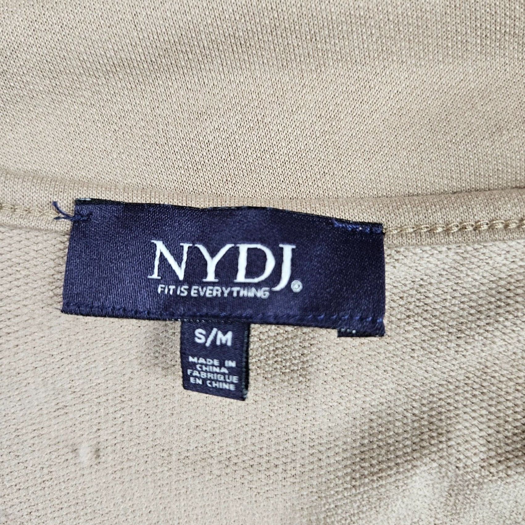 NYDJ NYDJ Womens Tank Top Size S Solid Tan V-Neck Sleeveless Short Length Brown Polyester Shirt Womens Boys? Size S / US 4 / IT 40 - 6 Thumbnail