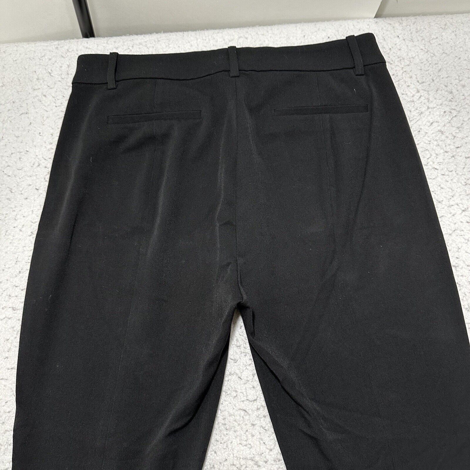 J.Crew J. Crew 8 Black Flat Front Dress Pants High Rise Stretch Size 30" / US 8 / IT 44 - 8 Thumbnail