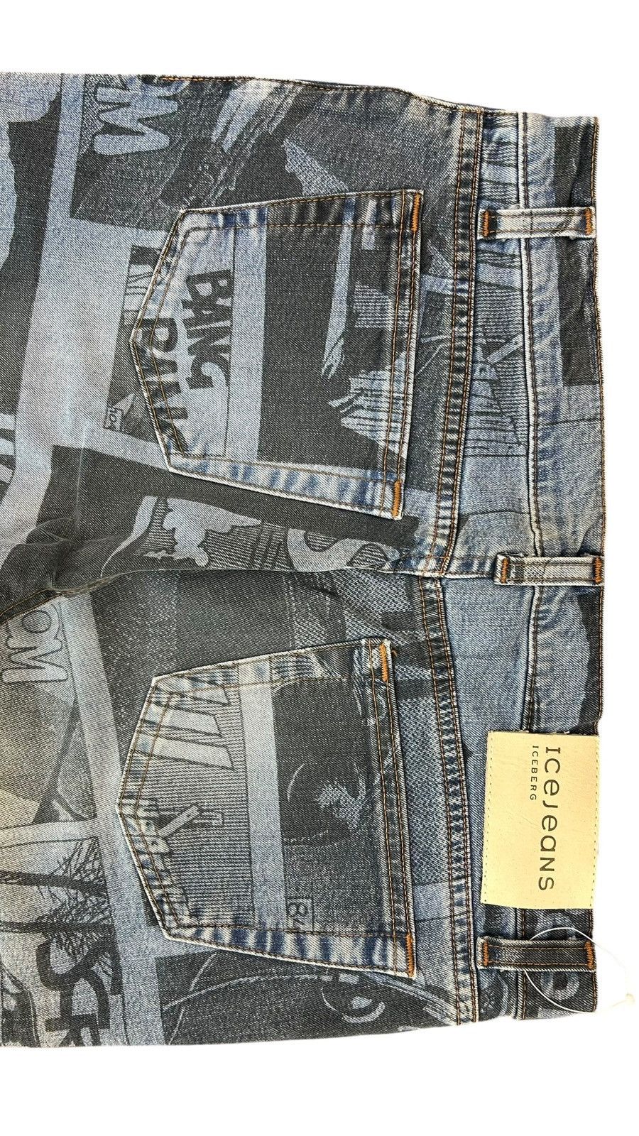 Iceberg Deadstock 90s Iceberg old school Jeans Comic Strip Print - Size 27" / US 4 / IT 40 - 7 Thumbnail
