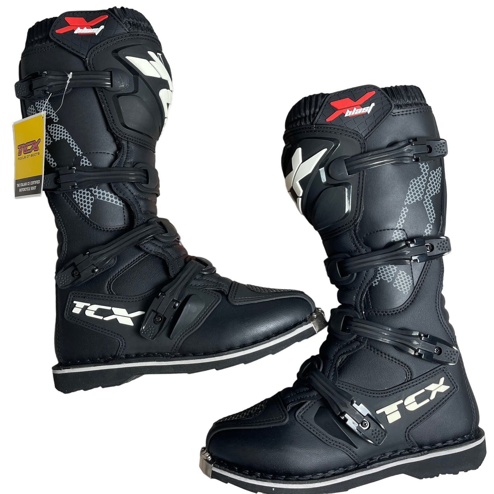 image of Tcx Biker X-Blast Motorcycle Boots Motocross Rally Size 9 $250 in Black, Men's