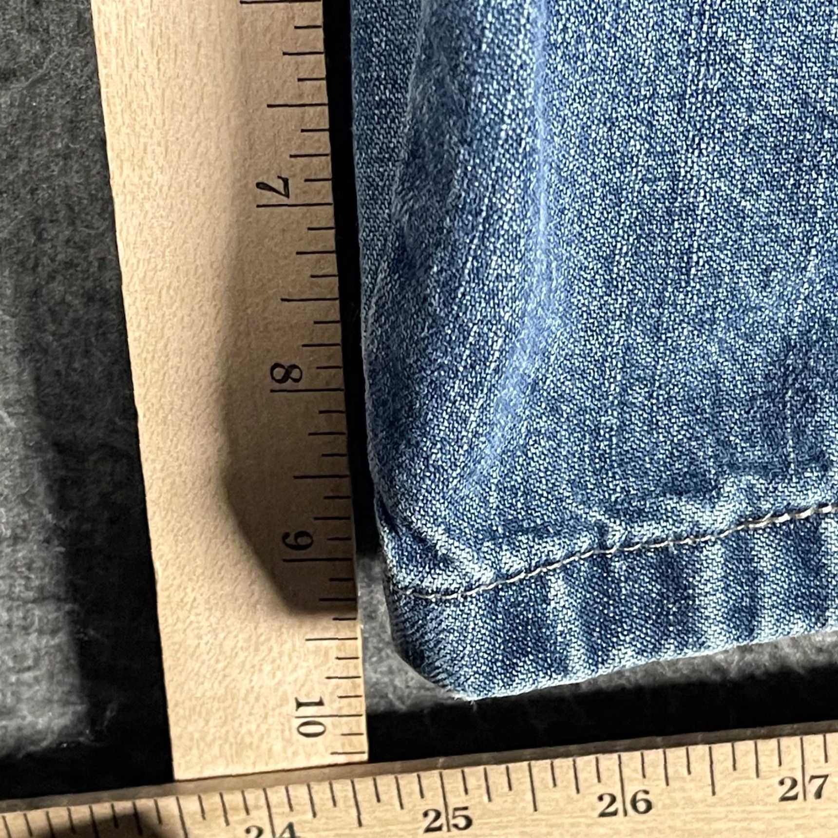 Wrangler VINTAGE Wrangler Authentics Cargo Shorts Mens 40 Blue Denim Relaxed Fit Y2K Baggy Size US 40 / EU 56 - 6 Thumbnail