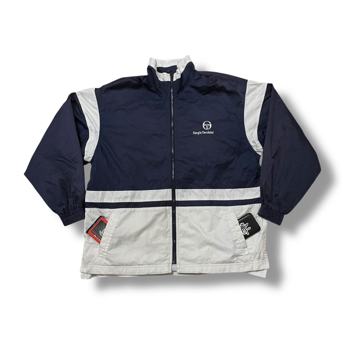 Sergio Tacchini × Vintage VINTAGE SERGIO TACCHINI EMBROIDERED SPELL OUT WINDBREAKER Size US M / EU 48-50 / 2 - 2 Thumbnail