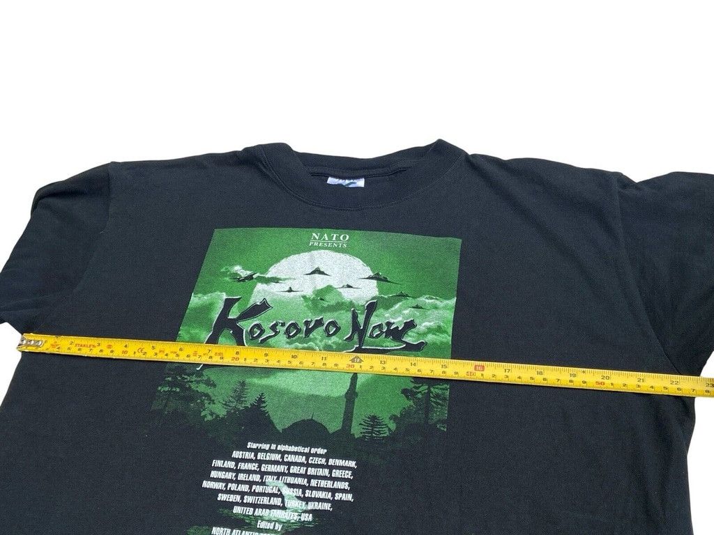 Vintage Short sleeve souvenir t shirt Nato Presents Kosovo Now UK XL Size US XL / EU 56 / 4 - 4 Thumbnail