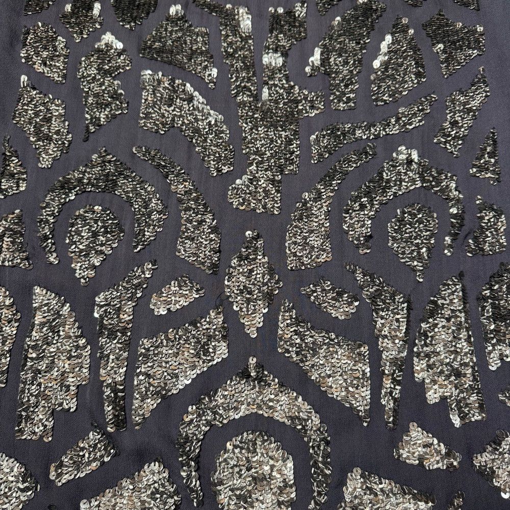 Other Gold Hawk 100% Silk Sequin Grey Tunic Top Mini Dress Size X Size XS / US 0-2 / IT 36-38 - 9 Thumbnail