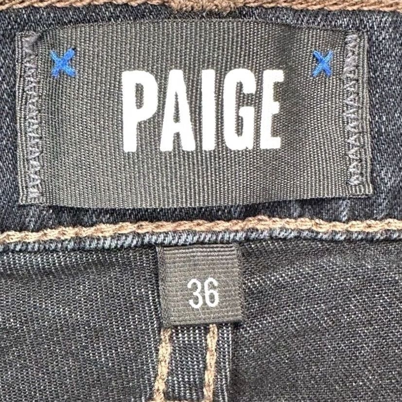 Paige Paige Jeans Mens 36 Dark Blue Distressed Straight Leg Raw Hem Denim Pants Preppy Jeans Shirt? Size US 36 / EU 52 - 3 Thumbnail